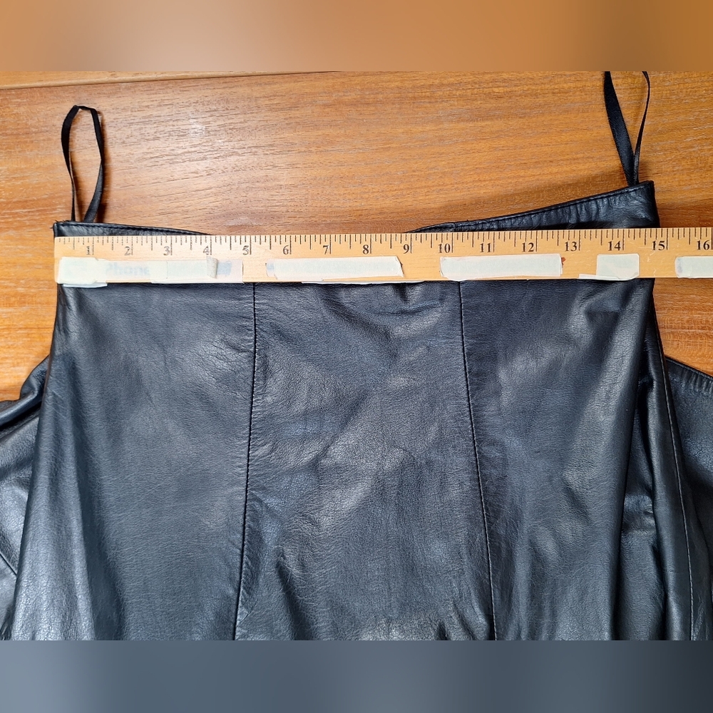 Vintage Wilsons Leather Midi Skirt Mermaid Dark Feminine Academia Witchy Goth - Picture 8 of 11